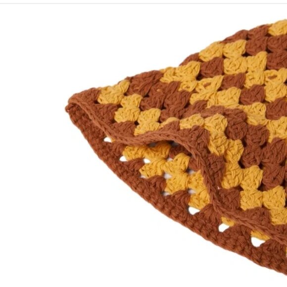 NWOT Zara Kids Ocher Crochet Bucket Hat Size 1-3 Years - Picture 2 of 3